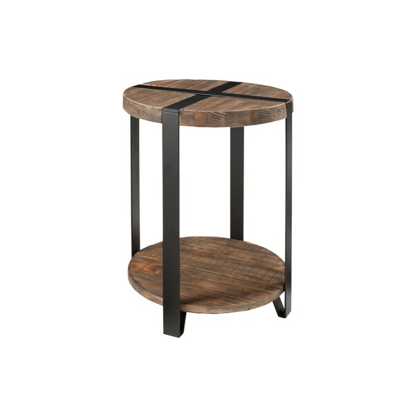 Alaterre Furniture Modesto 20"Dia. Reclaimed Wood Round End Table AMSA1520 - main